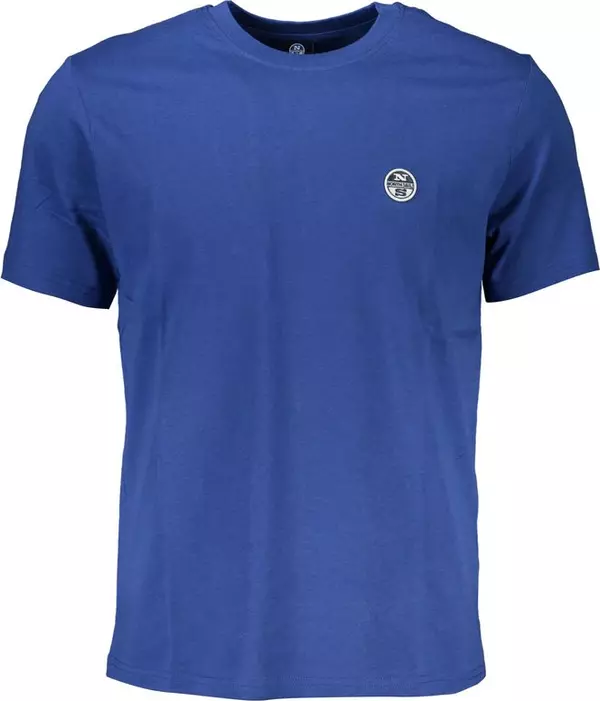 Blue Cotton Men's T-Shirt