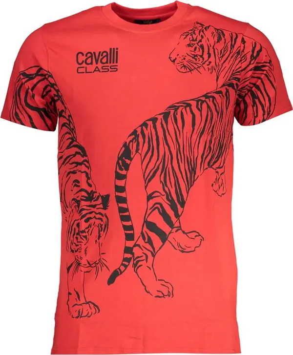 Red Cotton Men T-Shirt