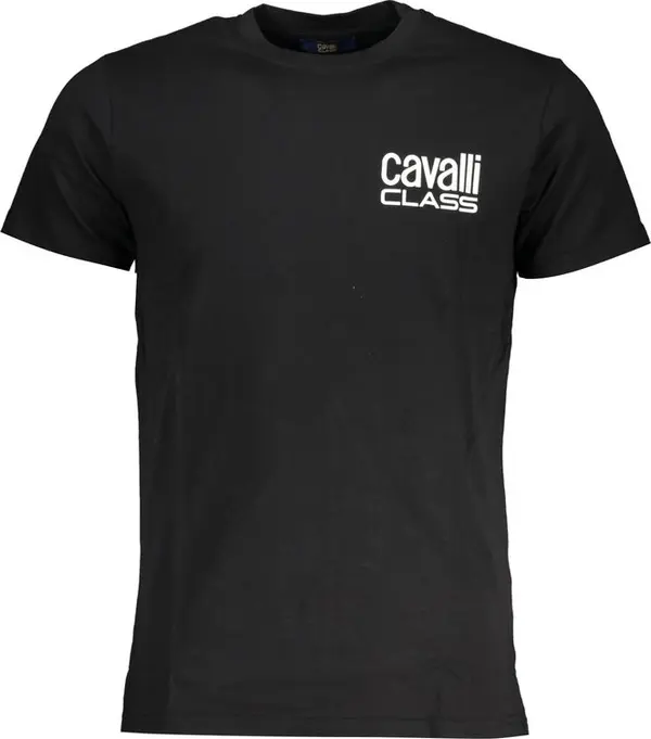 Black Cotton Men T-Shirt