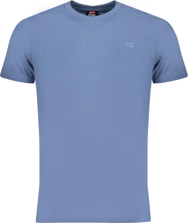 Blu Cotton Men T-Shirt