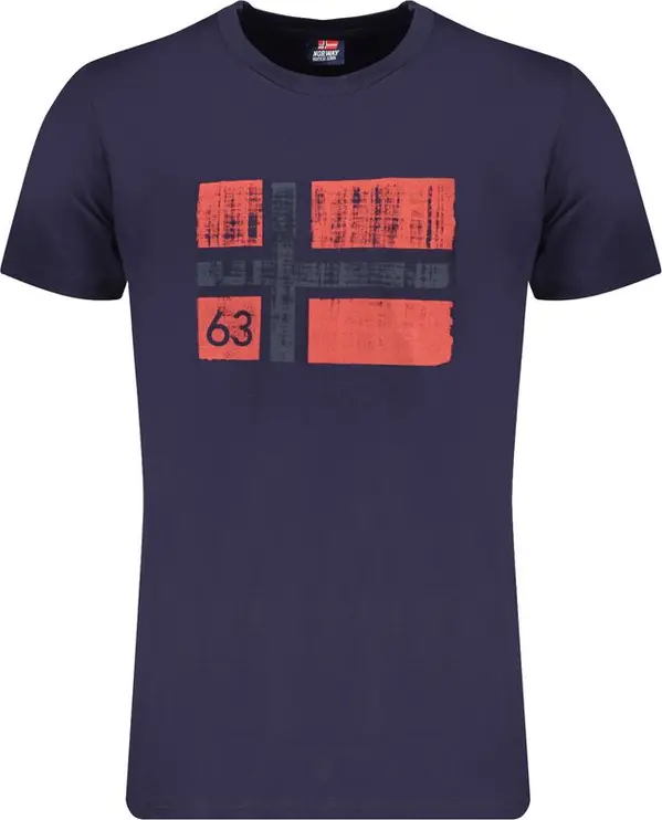 Blue Cotton Men's T-Shirt
