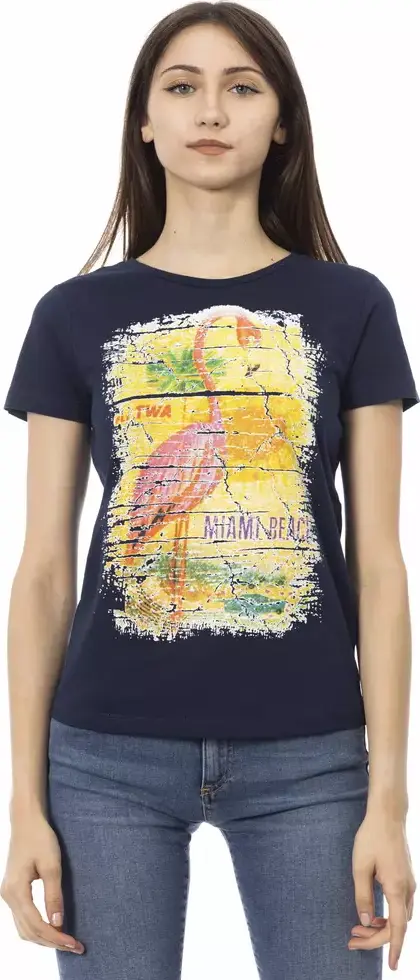 Blue Cotton Tops & T-Shirt