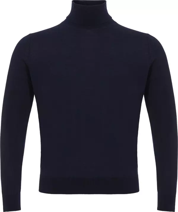 Blue Cashmere Turtleneck