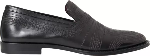 Black Brown Leather Loafer Men Dress Shoes