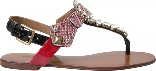 Multicolor Crystal Sandals Flip Flops Shoes
