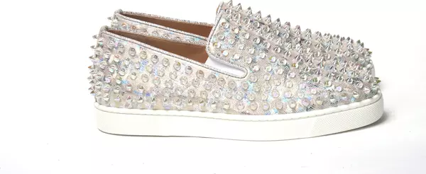 White Ab/Clear Ab Roller Boat Woman Flat Sneaker