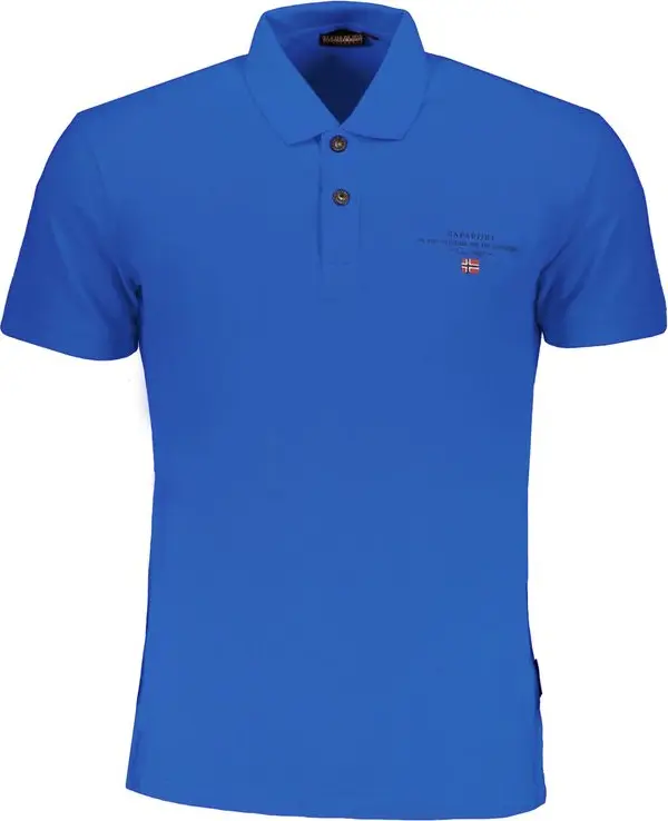 Blue Cotton Polo Shirt