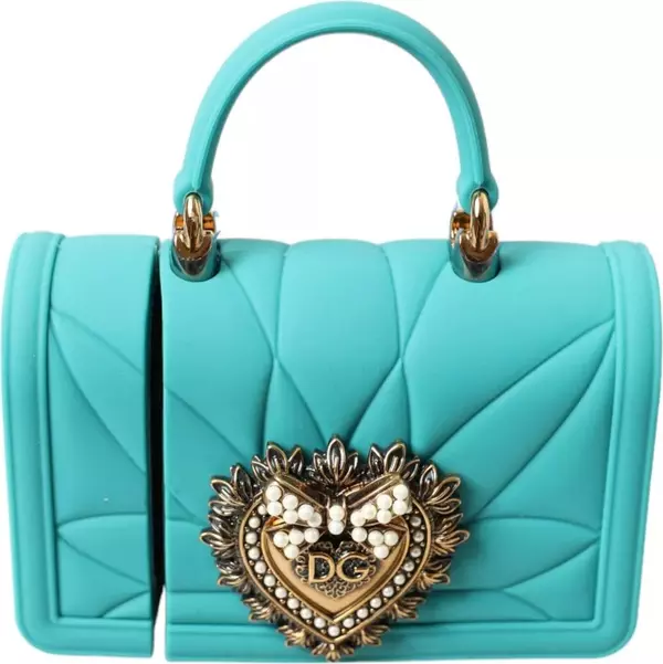 Turquoise Silicone Devotion Heart Bag Cover Hand Airpods Case