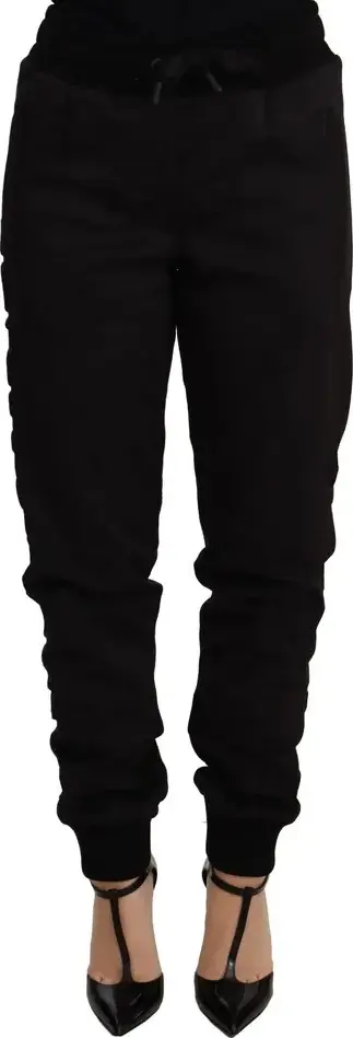 Black Jogger Women Polyester Pants