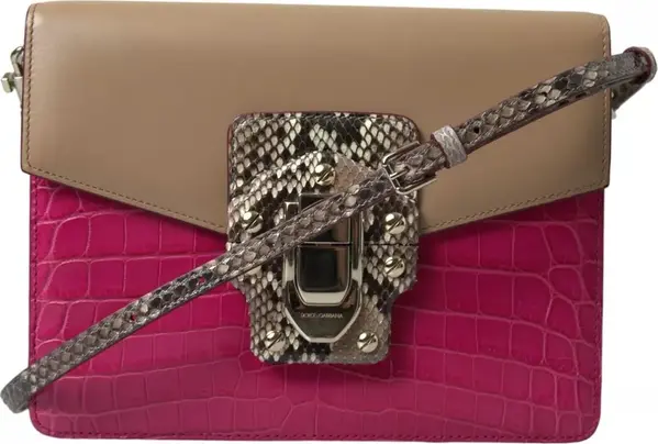 Multicolor Leather LUCIA Shoulder Bag