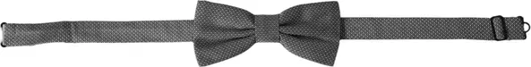 Gray Silk Patterned Adjustable Neck Men Papillon Bow Tie