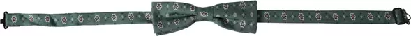 Mint Green Floral Adjustable Neck Men Bow Tie