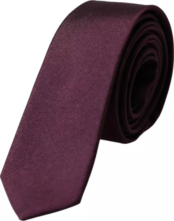 Bordeaux Solid 100% Silk Adjustable Men Tie