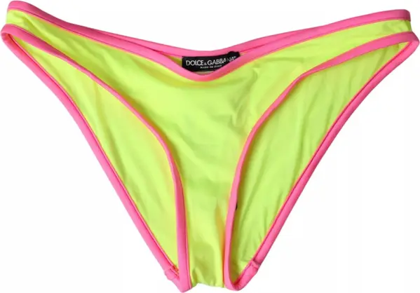Yellow Pink Nylon Swimwear Bottom Beachwear Bikini