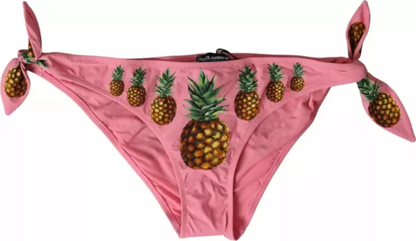 Pink Pineapple Swimsuit Bikini Bottom Swimwear