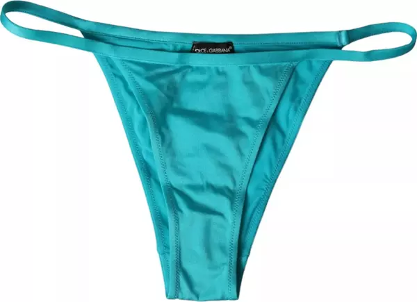 Blue Green Nylon Beachwear Swimwear Bottom Bikini
