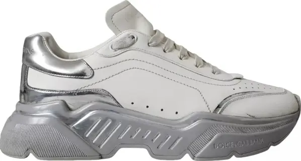 White Silver Daymaster Low Top Sneakers Shoes