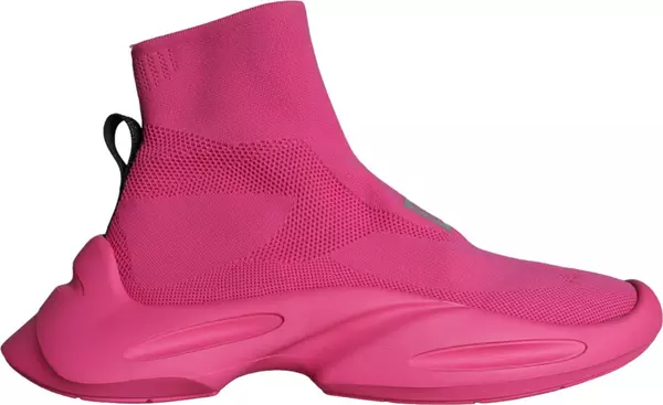 Pink Logo Print Slip On Socks Sneakers Shoes