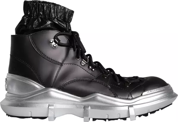 Black Nylon Galileo High Top Sneakers Shoes