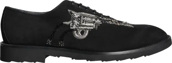 Black Suede Sicilia Lace Up Formal Shoes