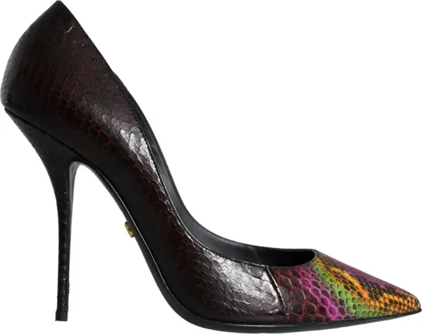 Multicolor Exotic Leather Heels Pumps Shoes