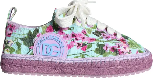 Multicolor Canvas Floral Espadrilles Sneakers Shoes