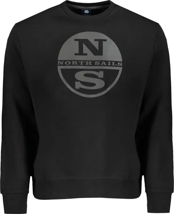 Black Cotton Men's Sweatshirt
