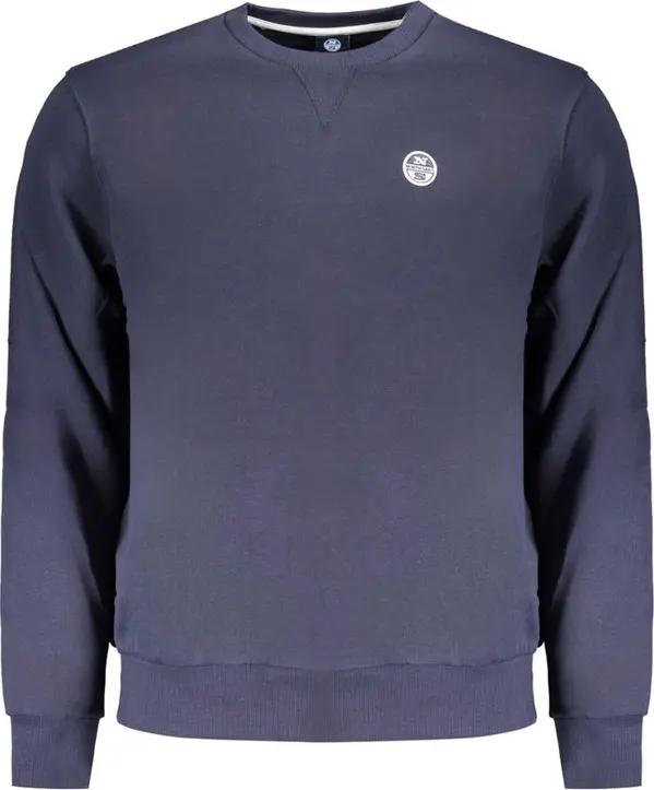 Blue Cotton Men Sweater