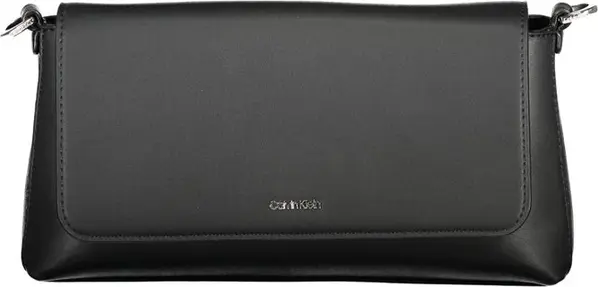Black Polyester Women Handbag