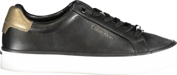 Black Leather Women Sneaker