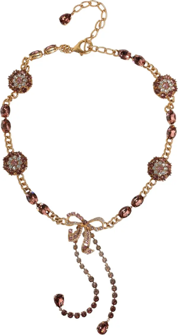 Gold Tone Brass Crystal Embellished Belt