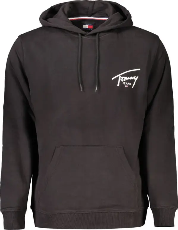 Black Cotton Men Sweater