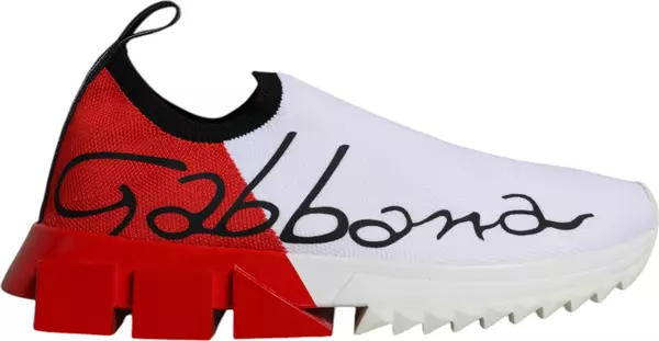White Red Low Top Sorrento Men Sneakers Shoes