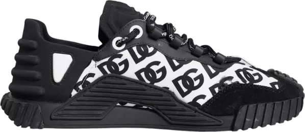 Black Logo Lace Up Low Top NS1 Sneakers Shoes