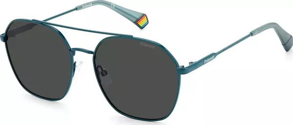 Blue Stainless Steel Sunglasses