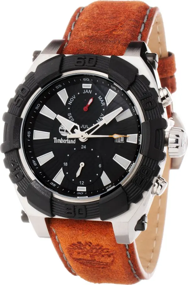Brown Leather Sport Watch