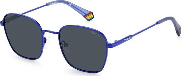 Blue Stainless Steel Sunglasses