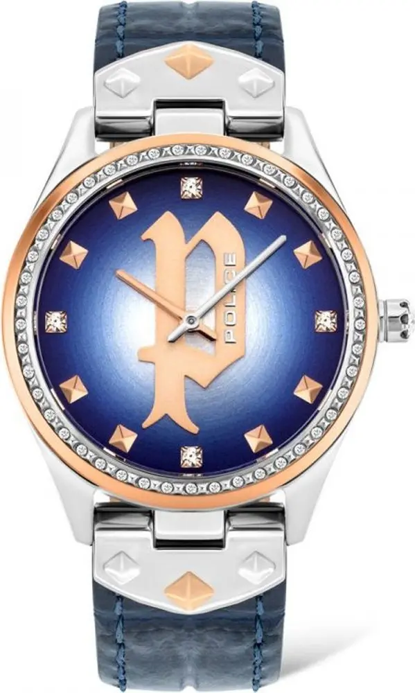 Blue Leather Dress Watch