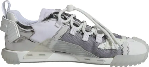 White Silver Low Top NS1 Sneakers Shoes