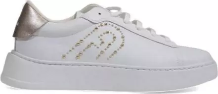 White Polyethylene Low Top Sneakers