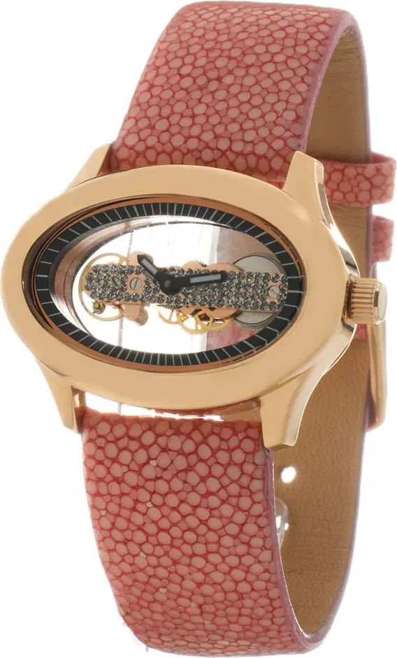 Multicolor Leather Dress Watch