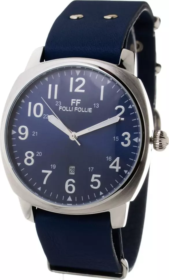 Blue Leather Dress Watch