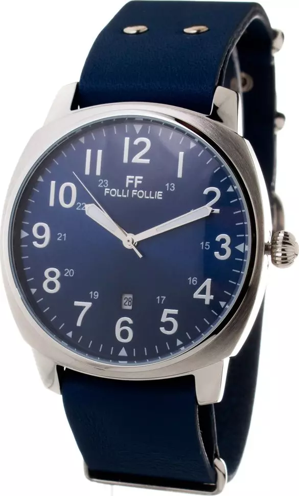 Blue Leather Dress Watch
