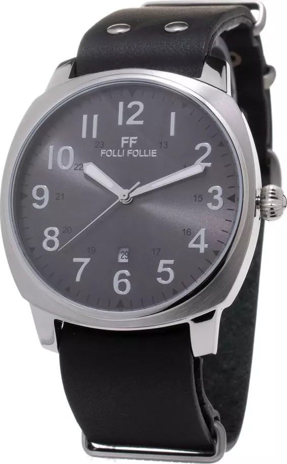 Black Leather Dress Watch