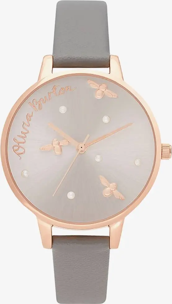 Gray Artificial Leather Dress Watch