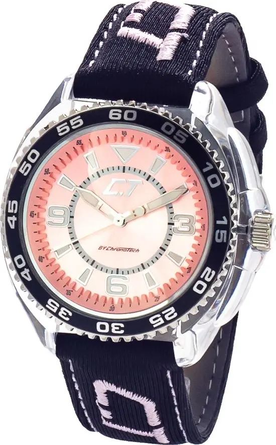 Black Leather Dress Watch