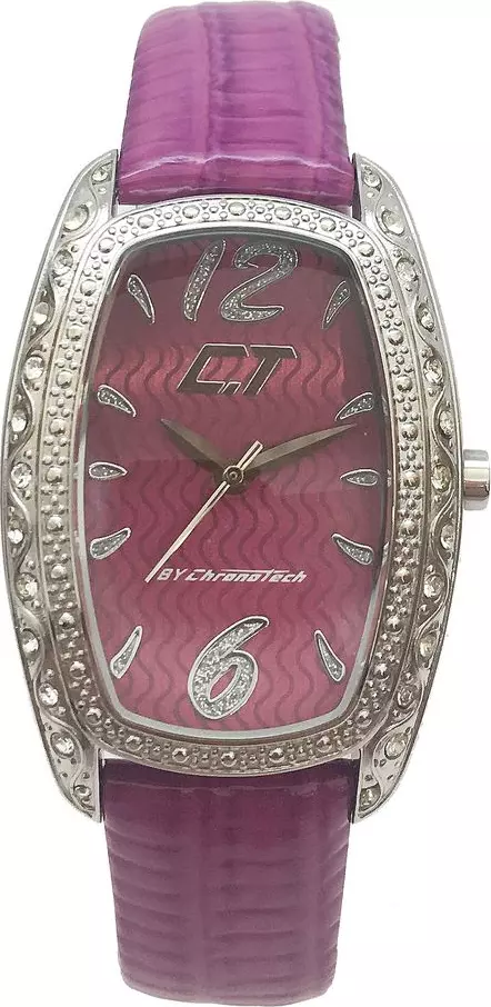 Purple Leather Dress Watch