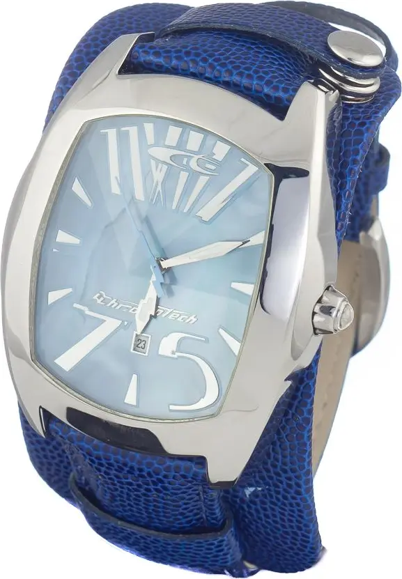 Blue Leather Dress Watch