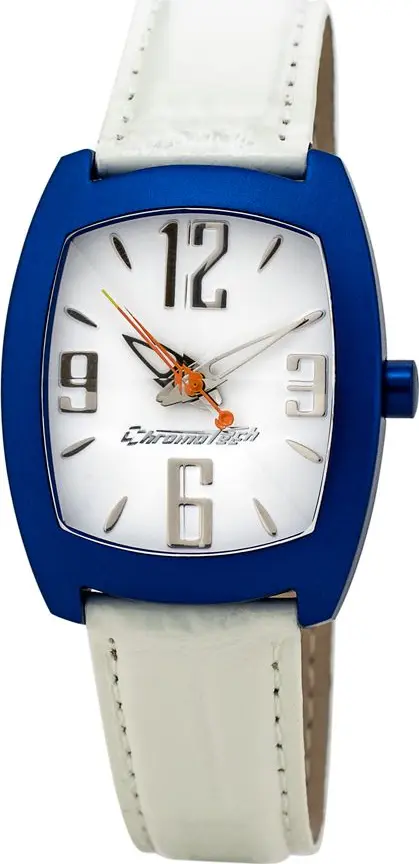 White Leather Dress Watch