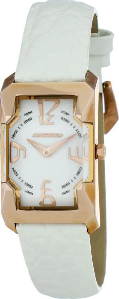 White Leather Dress Watch
